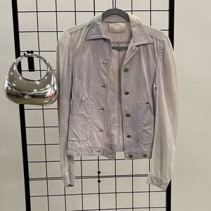 Prada Vintage Lavender and Stone Wash Jacket